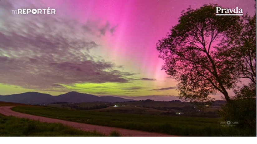 Polarne ziara nad Slovenskom a geomagneticka burka