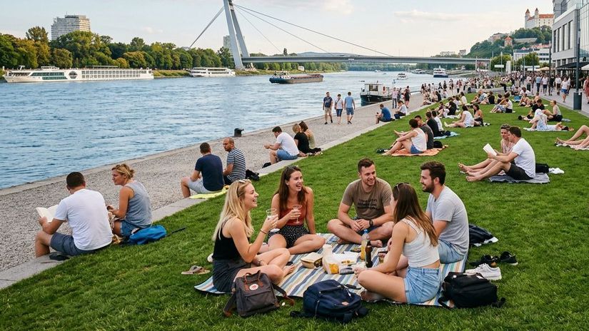 Bratislava sa vari no namiesto historickeho centra turisti okupuju maly kusok nabrezia