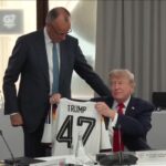 VIDEO Posila pre Nationalelf Merz priniesol Trumpovi nemecky futbalovy dres s jeho menom