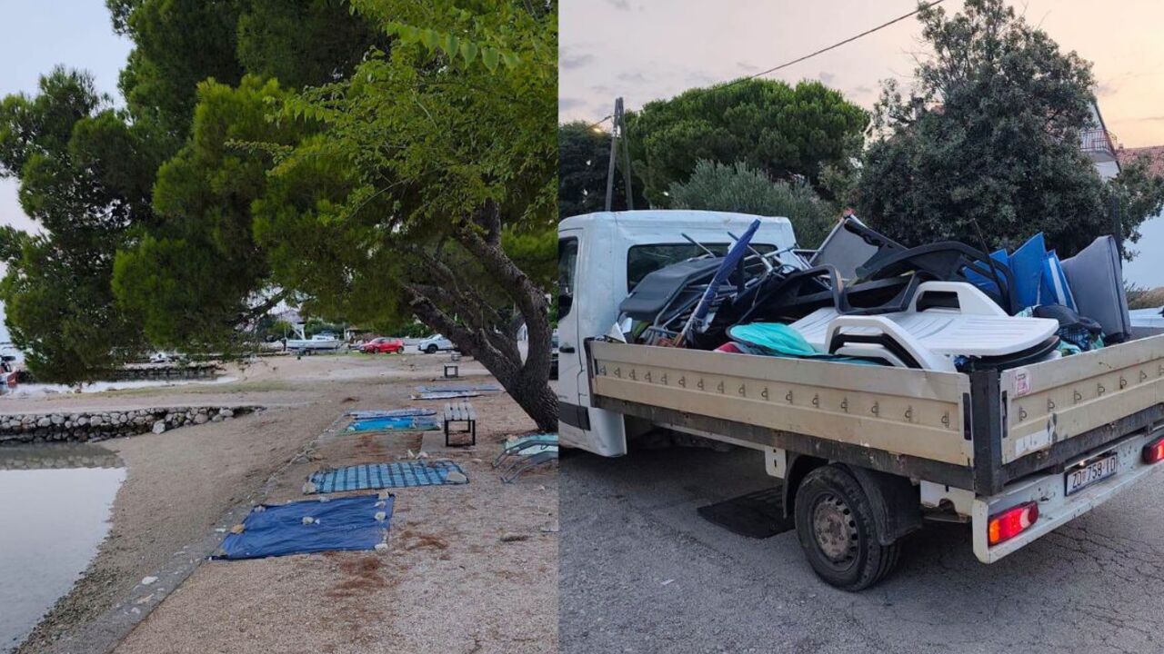 Uteraky a lezadla v noci pozberu a odvezu Chorvatsko sa postavilo proti rannemu obsadzovaniu miesta na plazi