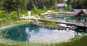 Zanedbanú bažinu menia na atrakciu. Mesto buduje jazierko s tryskami